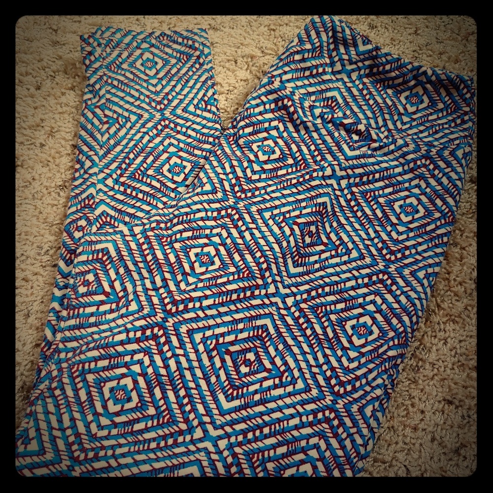 Lularoe multi-color leggings size tall and curvy